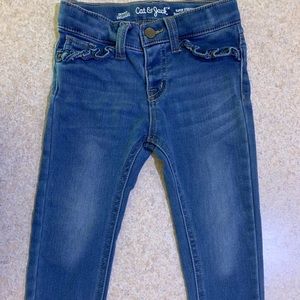 Cat & Jack skinny toddler jeans - ruffle 2T